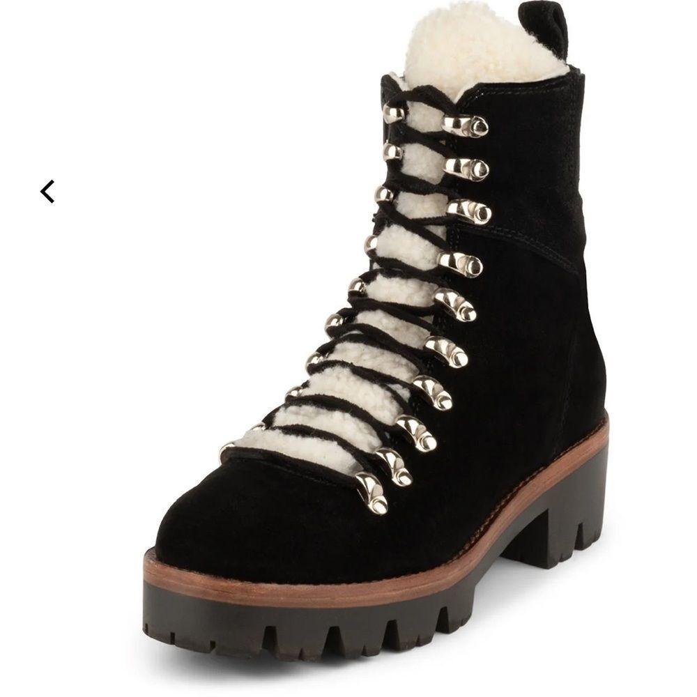 Jeffery Campbell Chunky suede boots Culvert boot hiker lace up w zipper 7.5